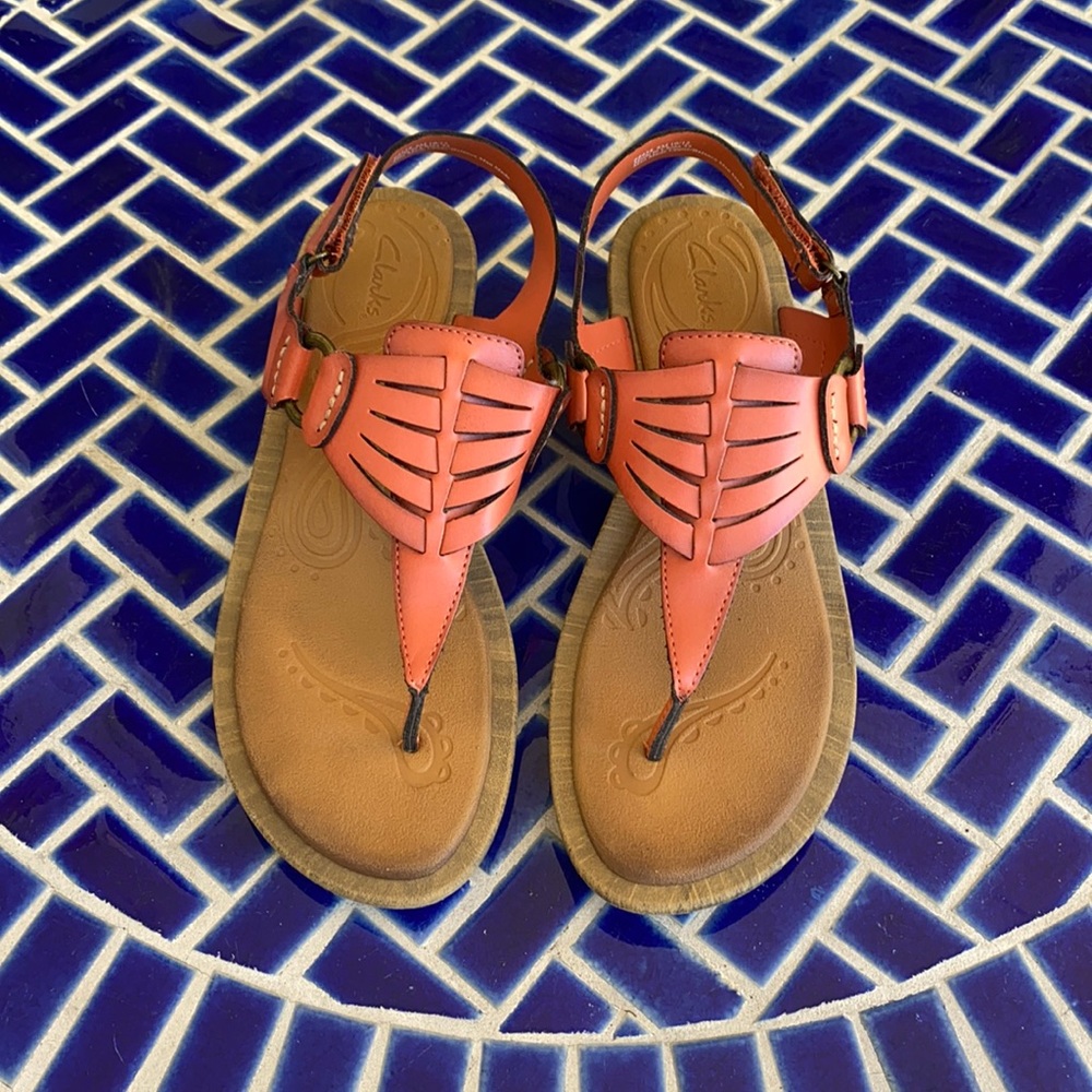 Clarks Ladies Size 8 Leather Sandals